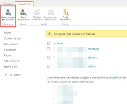 Remove Share links in SharePoint