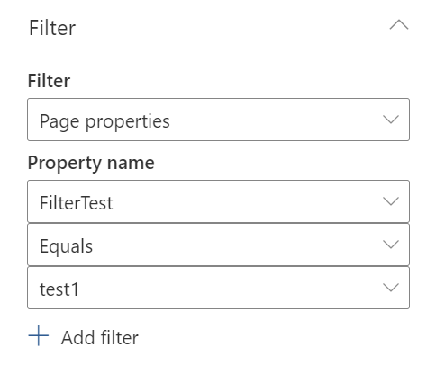 Filter a news web part with page properties