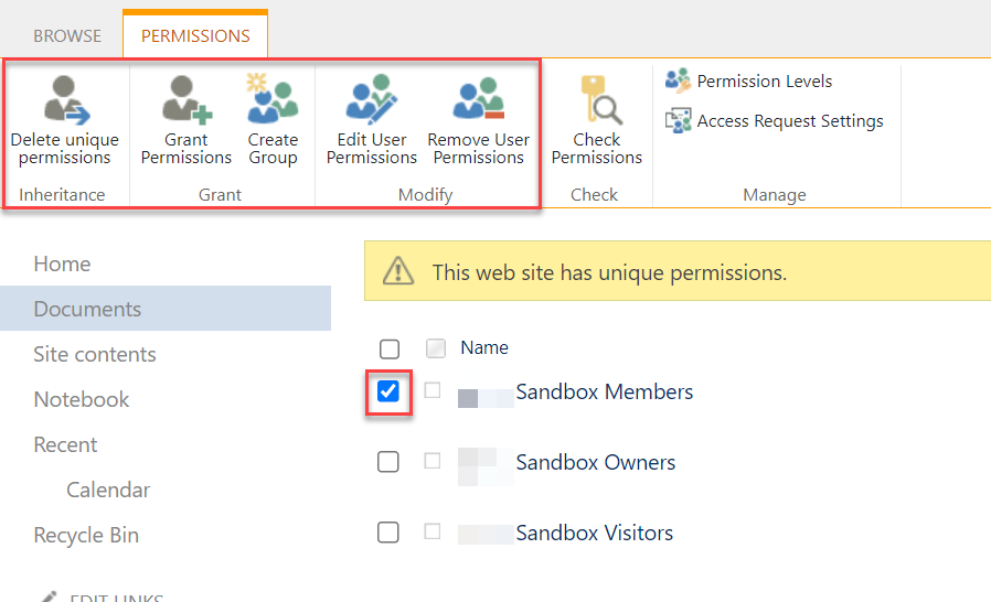 Add or remove users and groups from a SharePoint subsite with unique permissions