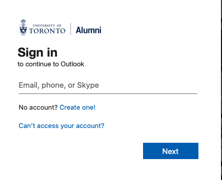 Sign-in screen