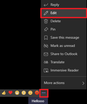 Sent message options