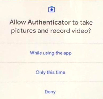 Authenticator permissions