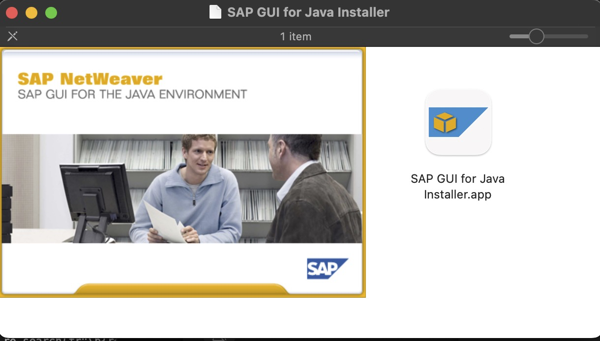 SAP Gui for Java Installer screen