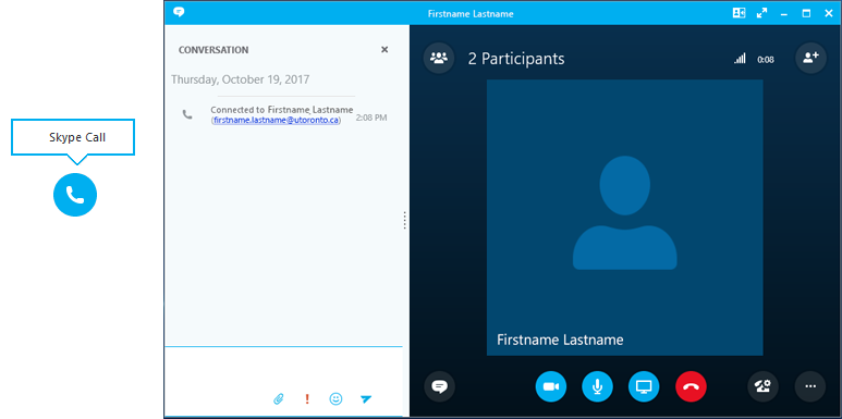Skype call