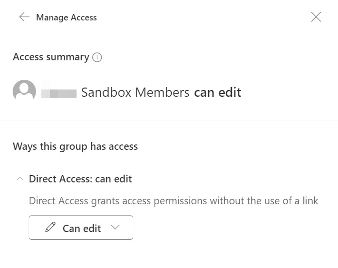 Remove direct access from an item in SharePoint