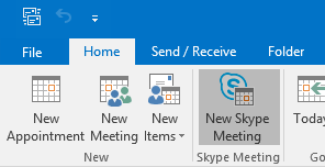 Outlook home tab