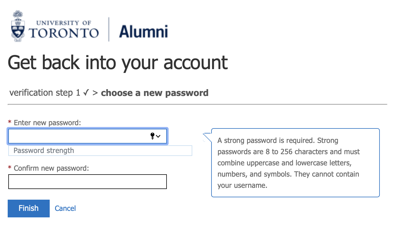 Choose password