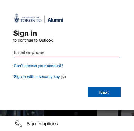 Sign-in screen