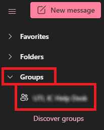 Groups drop-down.