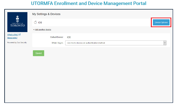 Device Options