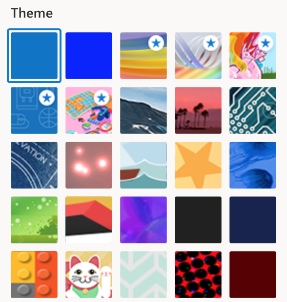 Themes available