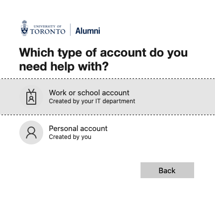 Choose Account type