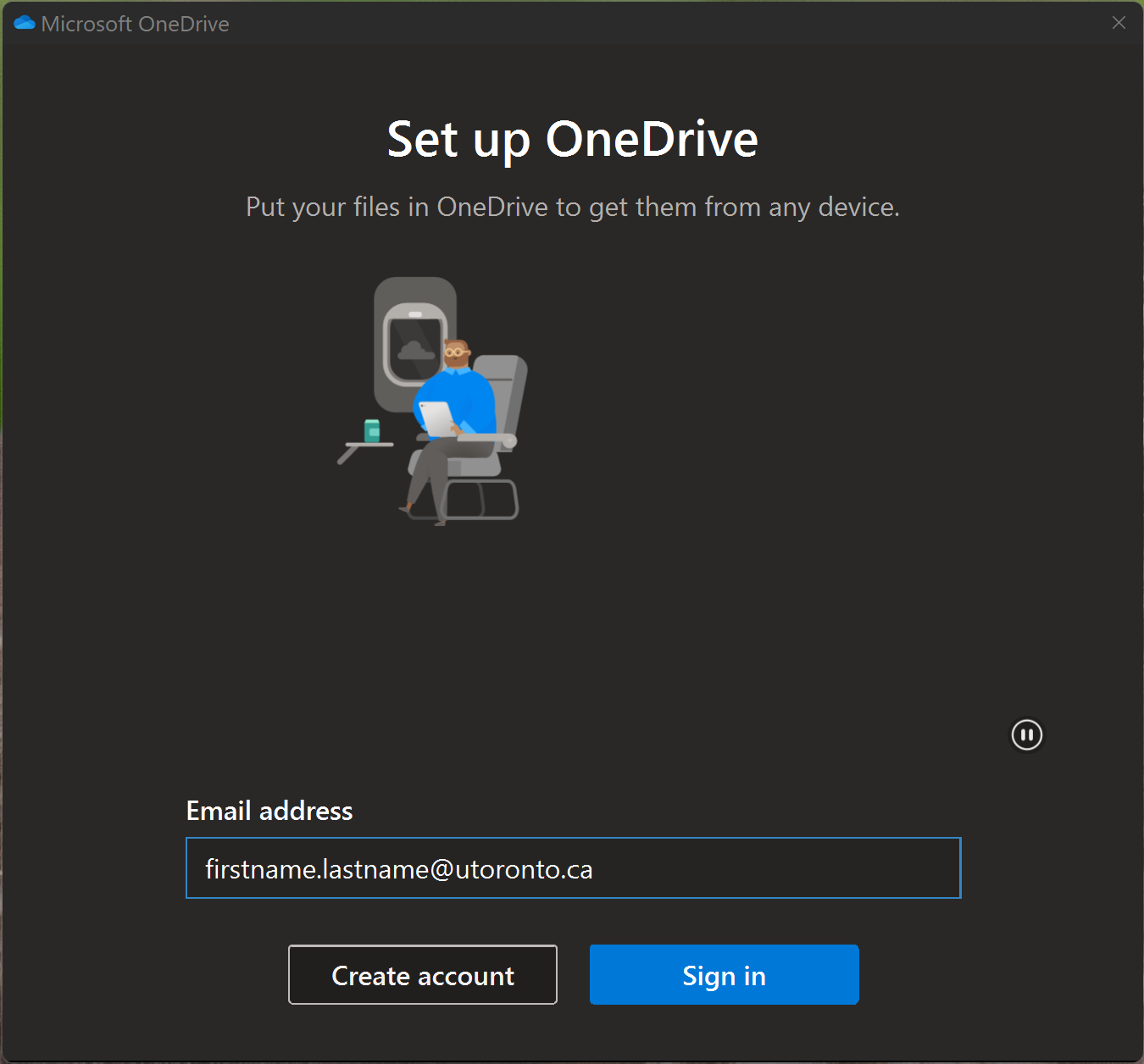 Set up OneDrive