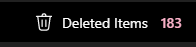 Deleted items folder