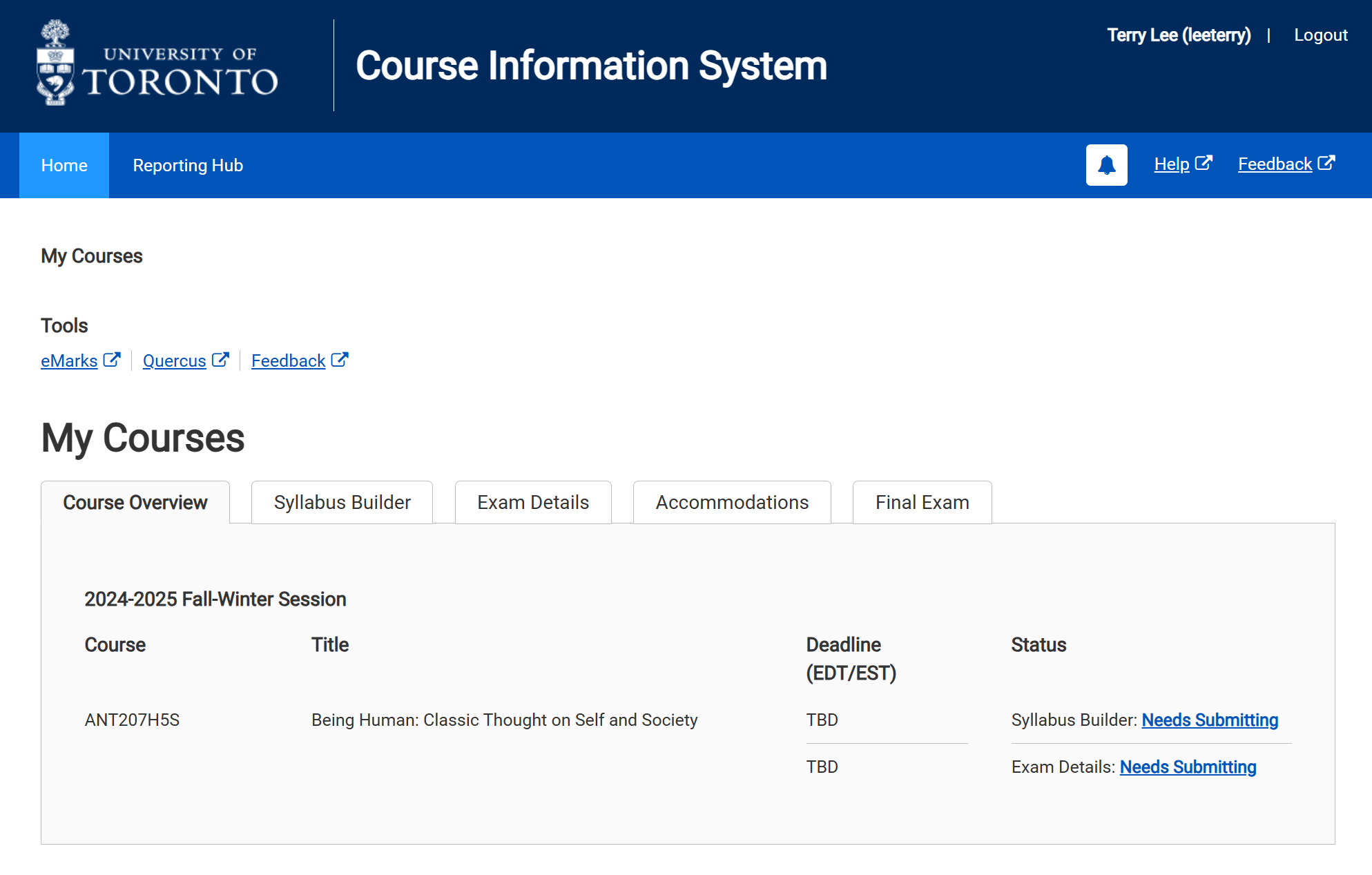 CIS Home Page for Instructors