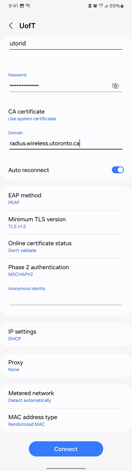 Wireless settings Android 14