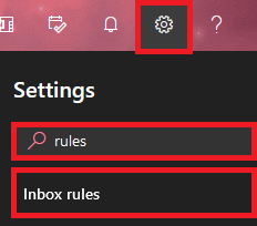 Settings panel