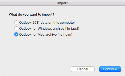 Import window