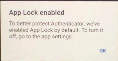 App lock message