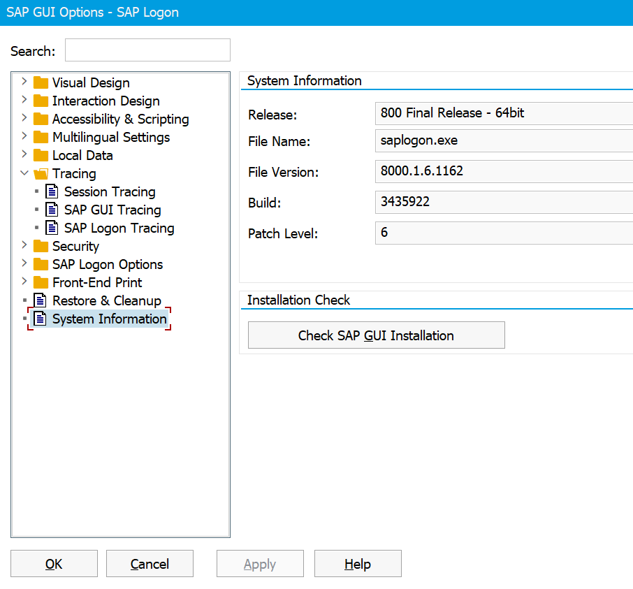 Image showing all the list of various options, select system Information from the list