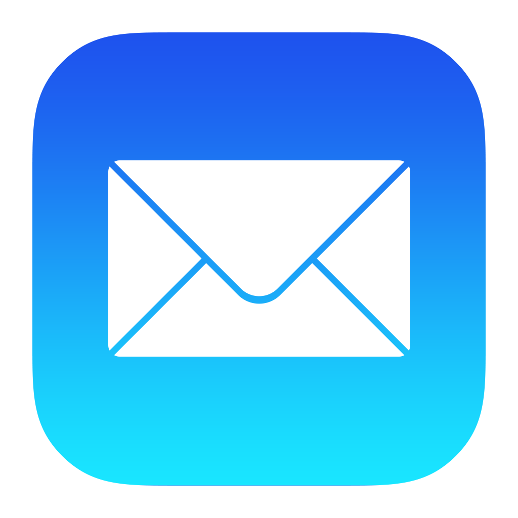 The Mail application icon. A gradient blue background with a white envelope on top.