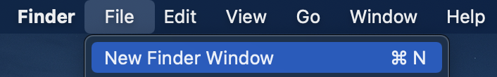 Finder New Finder Window
