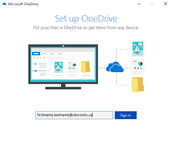 Sign in OneDrive