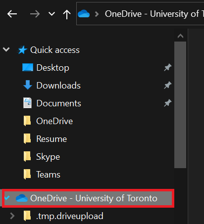 OneDrive folder