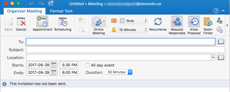 Outlook organizer