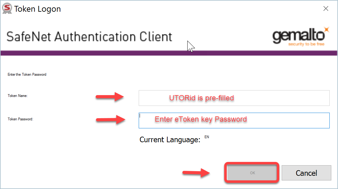 eToken password