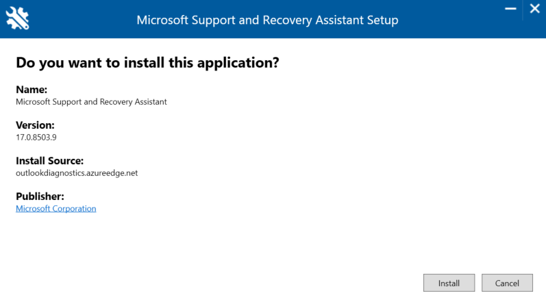 Microsoft Support and Recovery Assistant Setup