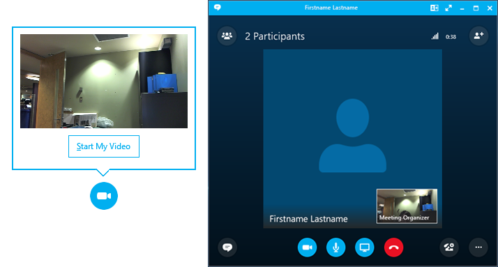 Skype call share video